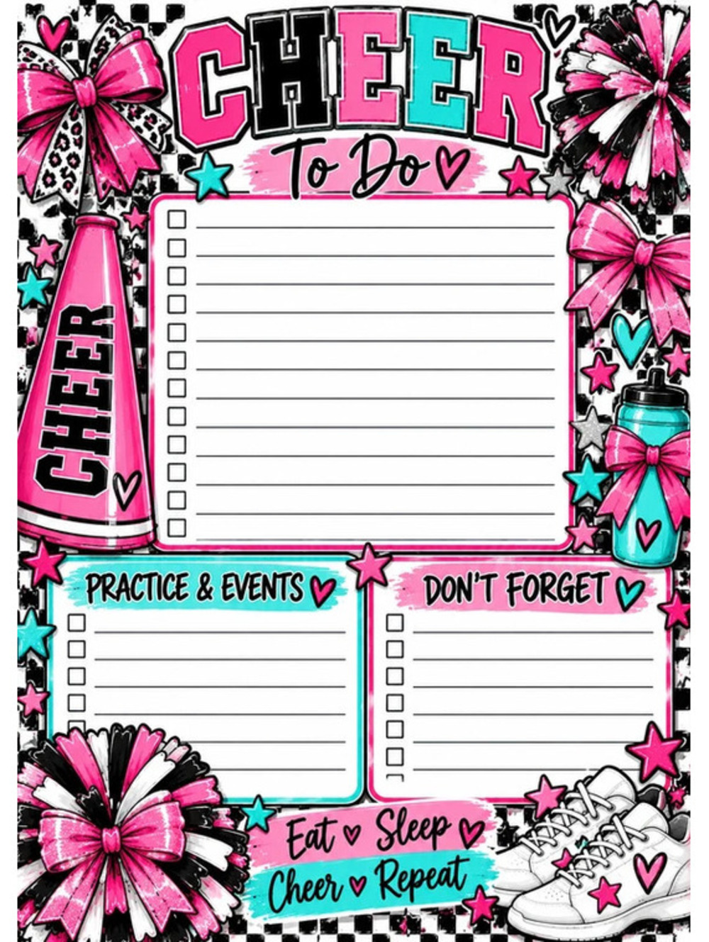 Cheer 5x7 To-Do Notepad Set of 2